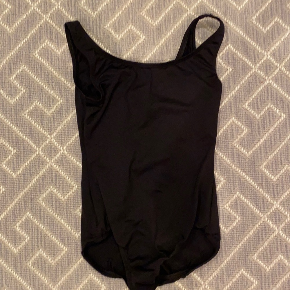 Body wrappers simple black leotard